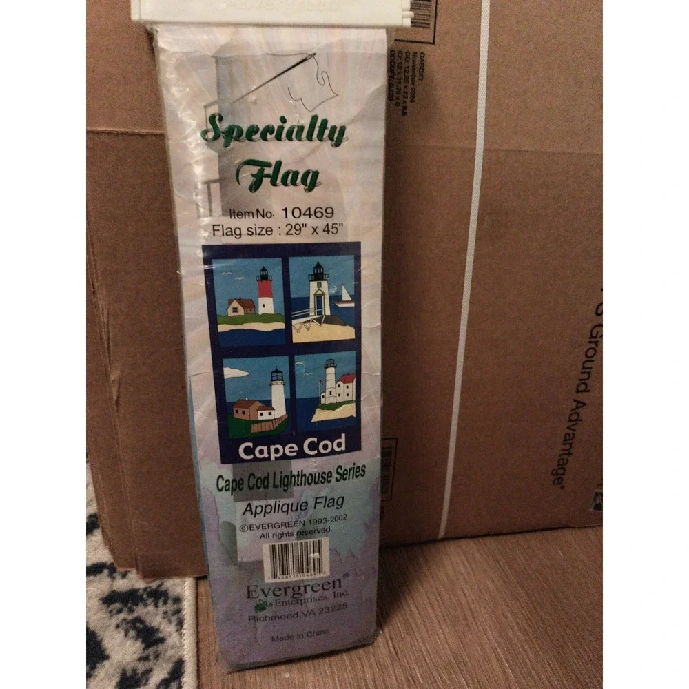 Evergreen Cape Cod Lighthouse Nylon Applique Specialty Flag 29